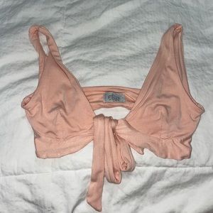 Nude Pink Oh Polly Tie Crop